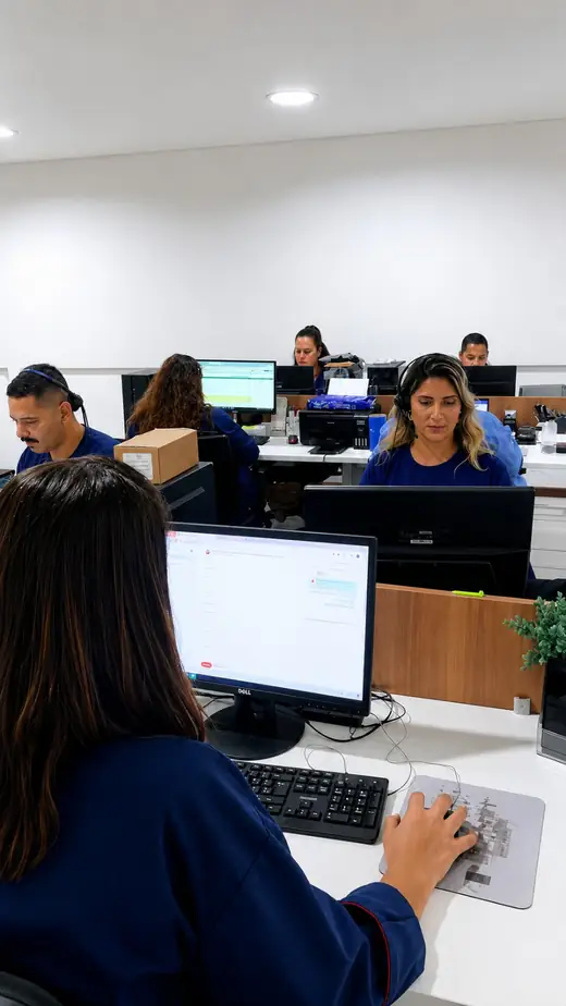 Equipe da Griddy em atendimento técnico